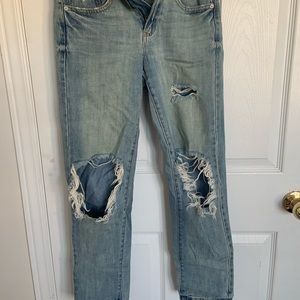 Garage, Light Wash Ripped Boyfriend Jeans, Size: 00